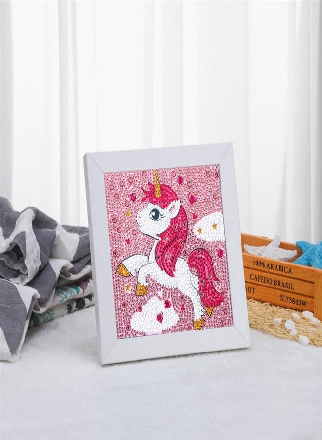 BLiSS HUES 5D Unicorn Diamond Painting Kits for Kids with Wooden Frame Cute Animal Art and Crafts for Kids Ages (6-12) Diamond Painting Frame (Mermaid Diamond Art) - Image 4